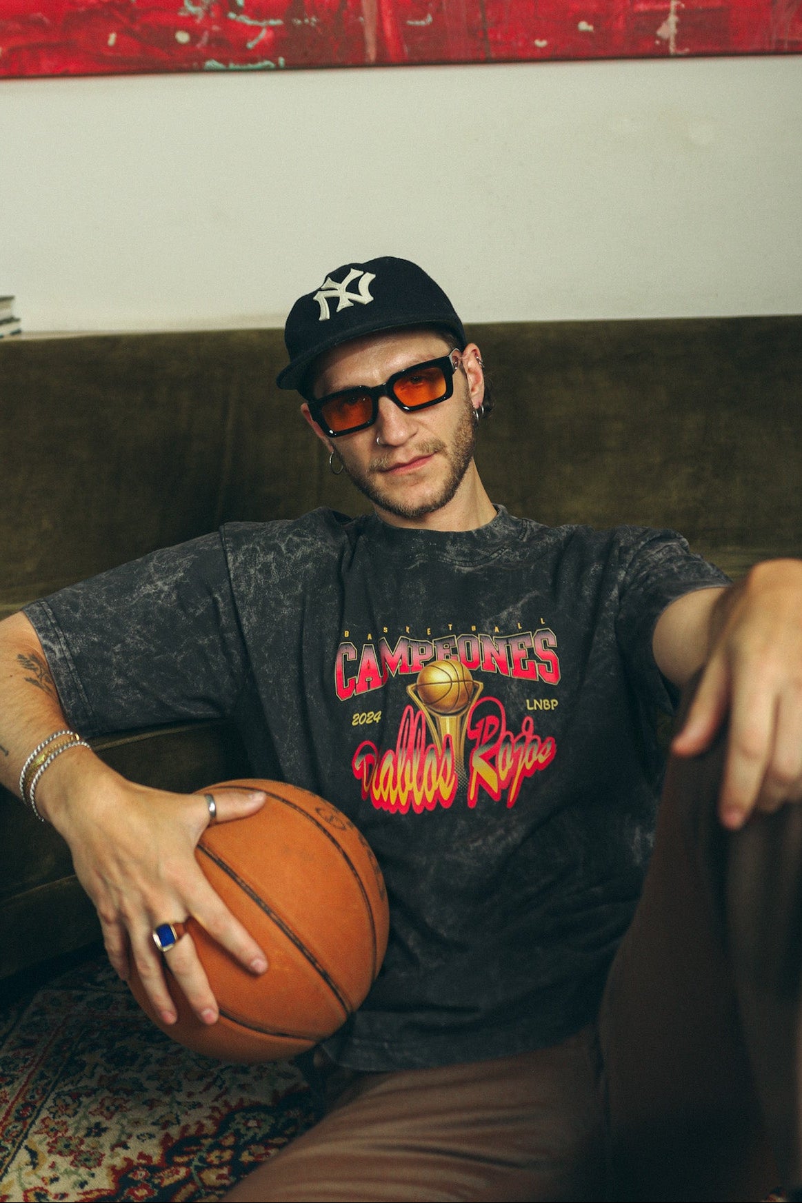 Diablos Campeones Acid Wash Tee